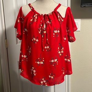 Sienna Sky Floral Cold Shoulder Top
